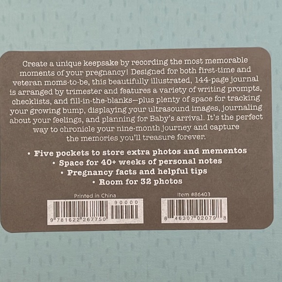 Bump For Joy Pregnancy Journal gender neutral pages trimester pastel spiral hard - Picture 8 of 10